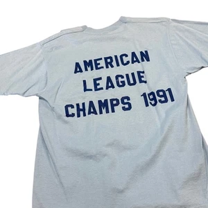 VTG 1991 MLB American League Champs COACH Shirt Screen Stars Best Made USA - Picture 1 of 8