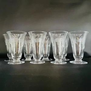 Vaso de té helado/parfait grabado “trigo fino” por JAVIT (juego de 8) de colección MCM Barware - Imagen 1 de 21