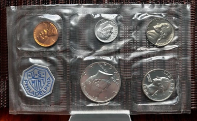 A 1964 Proof Set Silver Coins US Mint with 1st year of the Kennedy half-dollar. - Image 1 of 4