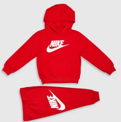 Tuta Bambino Nike Club French Terry - Rosso - Immagine 1 di 2