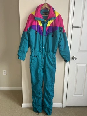 Vintage 90s Nevica Full Snow Ski Snowboard Suit Jumpsuit With Hood Size 40 - Image 1 of 4