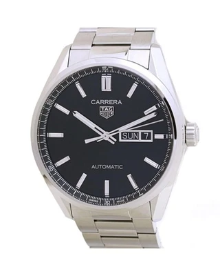 Preloved tag heuer Automatic Wrist Watch with Day and Date Display Men Black Foto 1 de 4