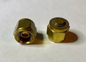 Hoke Gyrolok 4PBR Cap Fittings, Brass, NOS, Lot of 2 pieces - Picture 1 of 2