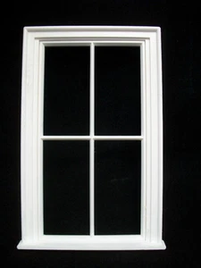 Window: Victorian 4 Pane Large Window Jacksons Miniatures plastic 1/12 scale B12 - Picture 1 of 2