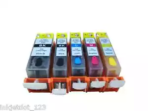 Paquete de 5 cartuchos recargables para canon PGI-220 CLI-221 MX860 MX870 iP4700 iP4600 - Imagen 1 de 1