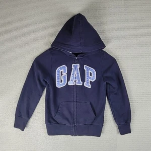 Gap kids zip-up hoodie blue sparkle spellout size Medium (8yrs) - Picture 1 of 15