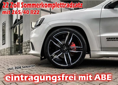 22 Zoll  Felgen Reifen Kompletträder Sommer für Jeep Grand Cherokee WK WK2 - Bild 1 von 4
