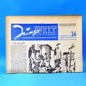 Junge Welt 08.04.1948 Geburtstag Hochzeit 8.4.1948 Tageszeitung 8. April - Bild 1 von 1