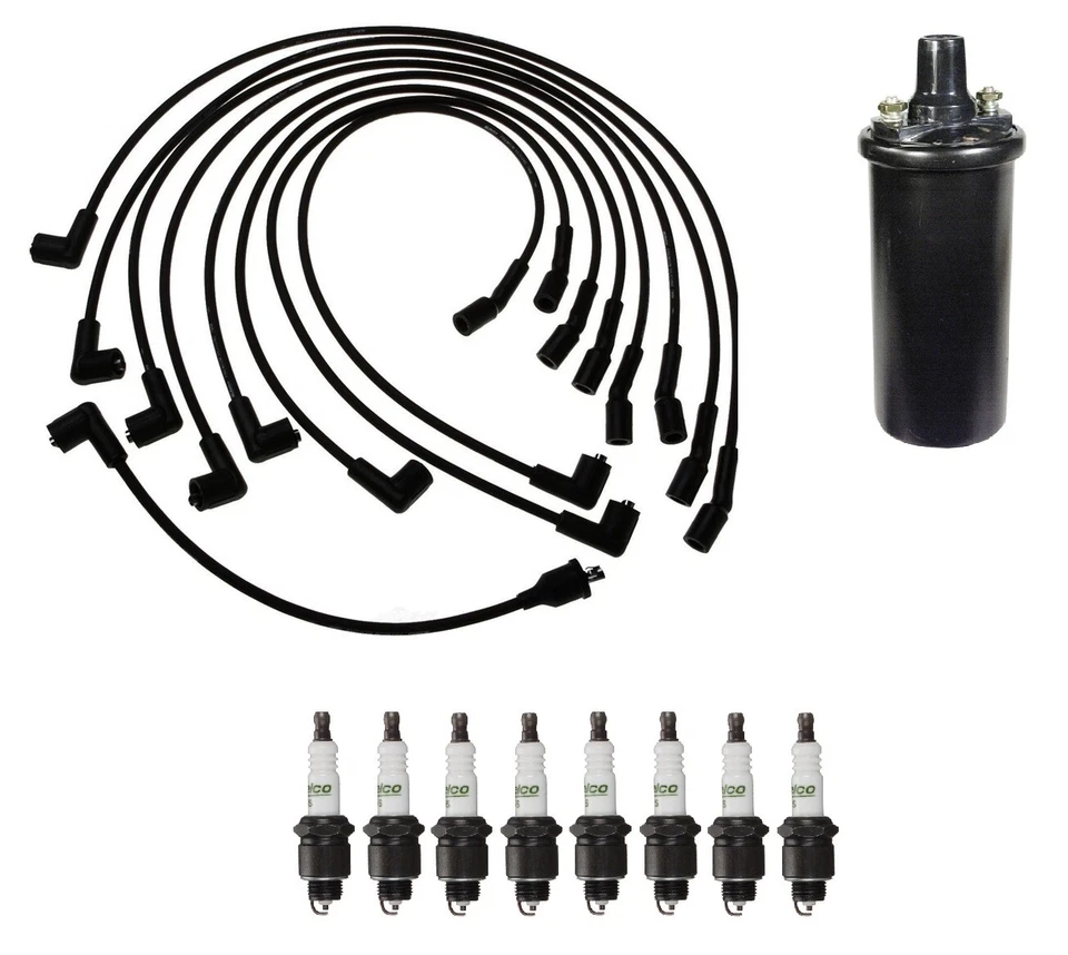Ignition Wires 1 Coil 8 Spark Plugs Kit ACDelco For Oldsmobile Cutlass F85 5.7L - Imagem 1 de 1