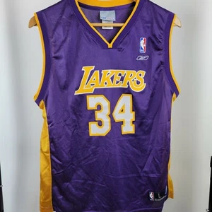 Reebok NBA Vintage Lakers Shaquille O’Neal Basketball Jersey Youth Size Large - Picture 1 of 6