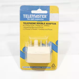 Telemaster Home Phone Line Double Adapter - New old Stock! - Picture 1 of 3