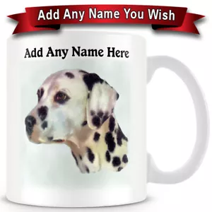 Dalmation Ceramic Coffee Mug - can be Personalised with any name - Picture 1 of 7