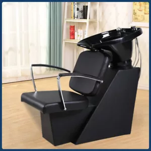 Salon Barber Hairdresser Hair Washing Chair Backwash Chair Unit Mixer Basin Sink - Picture 1 of 24