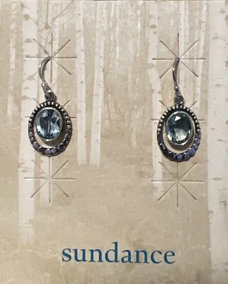 Catálogo Sundance Pendientes Colgantes Plata Topacio Azul O Aguamarina - Nuevos Foto 1 de 3