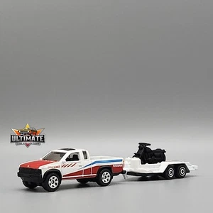1995 Nissan Hardbody D21 Truck + Cycle Trailer 1/64 Scale Diecast Collector Car - Picture 1 of 13
