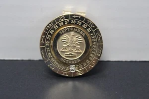 Vintage Pierre Cardin Gold Plated Zodiac Money Clip -- September/October - Picture 1 of 4