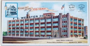 Antique Advertising Blotter for F. S. Webster in Mankato, Minnesota - Picture 1 of 1