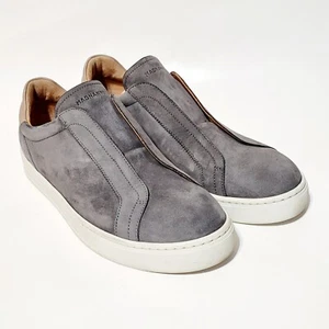 Magnanni Bowen 23957 Slip On Suede Sneakers Gray Loafer Shoes Men's 9.5US 42.5EU - Picture 1 of 24