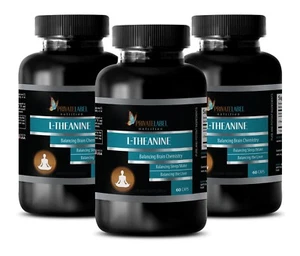 Sollievo Stress - L-TEANINA 200mg - Pillole Post Allenamento - Buona Notte Sonno - 3 Bot - Foto 1 di 12