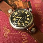 Rare grande montre-bracelet HY MOSER convertie ? Air Force 1920s WW I Pilot noir D
