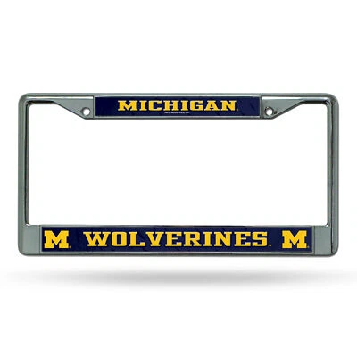 Michigan Wolverines Chrome Metal License Plate Frame - Image 1 of 4