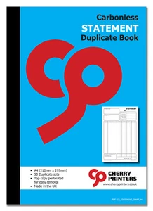 Cherry NCR Statement Duplikat Buch A4 (210 mm x 297 mm) 50 Sets - Bild 1 von 4