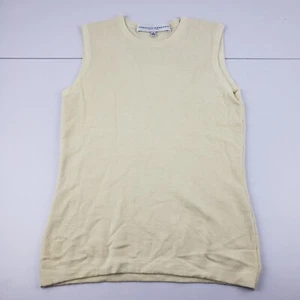 Carolina Herrera Cashmere Silk Sleeveless Top Women's Small Ivory Soft Pullover - Picture 1 of 11