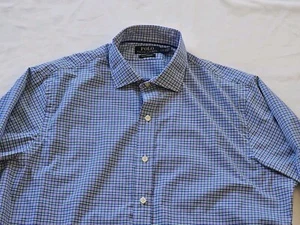Polo Ralph Lauren Shirt Men's L Blue Plaid Performance Long Sleeve Button Down - Picture 1 of 7