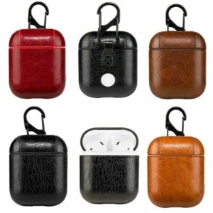 Shockproof Tough Leather Cover For Apple Airpods Pro Earphone Charging Case Clip - Picture 1 of 16