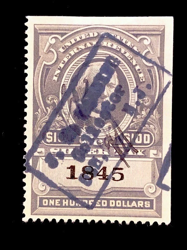 U.S: USED #RG130 BOXED DATE CANCEL CV $35 - Image 1 of 1