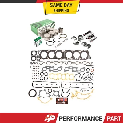 Juego completo de juntas cojinetes de pistones aptos para 90-97 Nissan 300ZX Infiniti J30 3,0 L VG30DE Foto 1 de 4