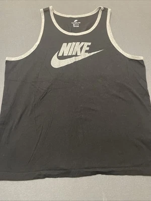 Camiseta para Hombres The Nike Corte Atlético Negra/Gris Sin Mangas Camiseta de Entrenamiento - XXL Foto 1 de 4