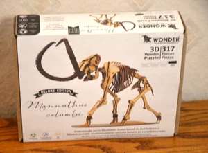 Mammoth (Mammuthus columbi) Deluxe Ed. Expert 3D Wooden Model Kit- NEW 317 Piece - Picture 1 of 2