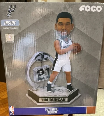 Tim Duncan San Antonio Spurs легендарный #21 качающаяся голова новый в коробке - Изображение 1 из 4
