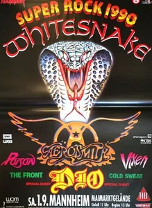 WHITESNAKE - DIO - AEROSMITH 1990 - orig. Concert Poster - Plakat - DIN A0 xx - Picture 1 of 1