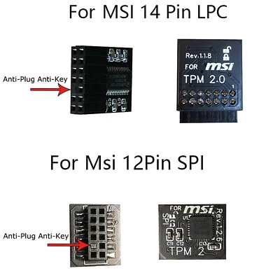 TPM2.0 Modul Für MSI MS 4136 4462 14Pin LPC / 12Pin SPL TPM2.0 Security Module - Bild 1 von 4