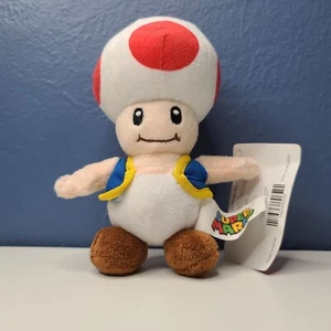 NWT 2018 Nintendo Super Mario TOAD Plush Toy Mushroom  stuffed doll toy 7" - Picture 1 of 7