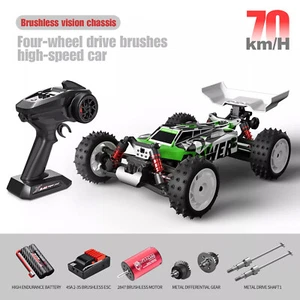 4WD 1:16 RC Car Remote Control High Speed 70KM/H Brushless Brushed Truck for Kid - Picture 1 of 27