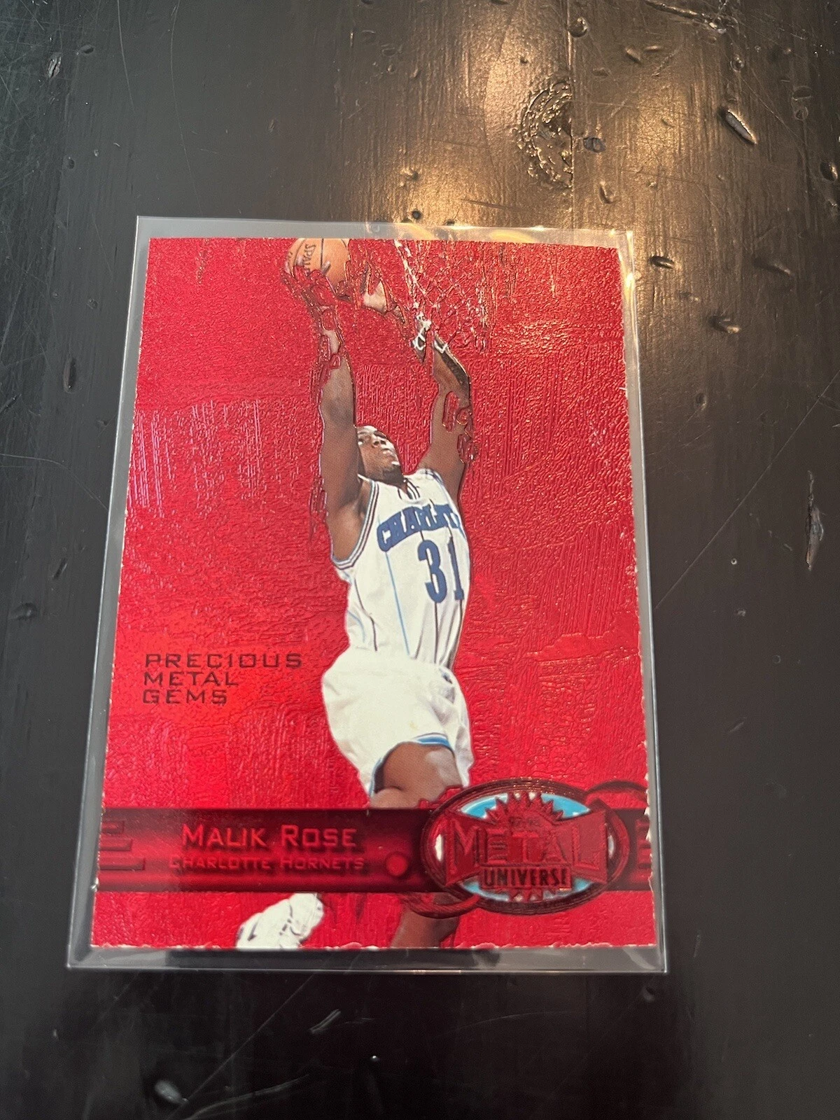 1997-98 Metal Universe Precious Metal Gems Ruby Red Malik Rose 56/100