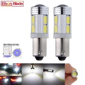 2 x BAY9S H21W Car LED Light 5630 SMD Auto Side Parker Bulb Lamp White 12V DC - Foto 1 di 6