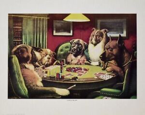 C M Coolidge A Bold Bluff Dogs Playing Poker Art Print 16 x 20