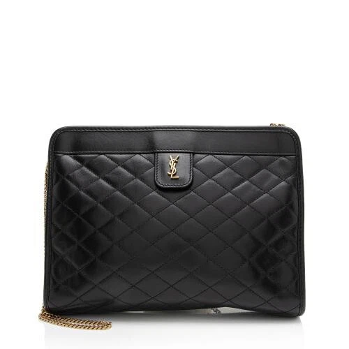 Saint Laurent Quilted Clutch Bags for Women for sale | eBay