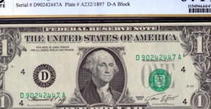 PCGS64 OVERPRINT MISALIGNMENT ERROR 2447A - Picture 1 of 3