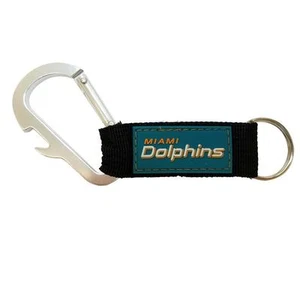 NEW NFL Miami Dolphins Carabiner Keychain with Bottle Opener New with Tags - Picture 1 of 1