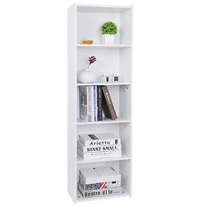 5-Tier Display Shelf Bookcase Storage Open Shelves Room Divider for Home Office - Picture 1 of 12