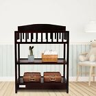 Infant Changing Table Baby Diaper Station Nursery Organizer with Storage Shelves