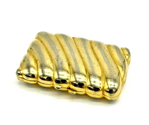 Estee Lauder Pill Paraphneralia Compatto Placcato Oro Rettangolo Vintage Snuff Box - Foto 1 di 8