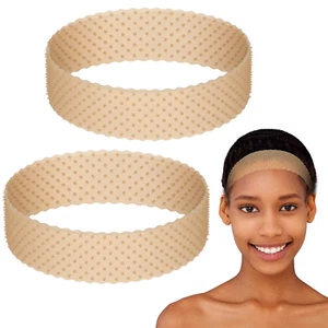 WILLBOND 2 Pieces Silicone Wig Grip Band Adjustable Silicone Wig Headband Non Sl - Picture 1 of 7