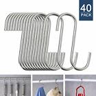 40 Pack S Hooks Stainless Steel Heavy Duty Hanging Pots Pans Plants Coffee Mugs