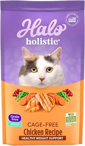 Halo Holistic Indoor Cat Food Dry, Grain Free Cage-free 3 Pound (Pack of 1) - Picture 1 of 9